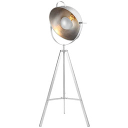 Azzardo Lampa podłogowa metalowa biało-srebrna 160cm AZ2378