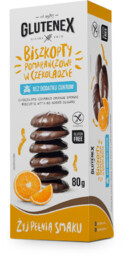Glutenex Biszkopty pomarańczowe w czekoladzie bezglutenowe 80 g