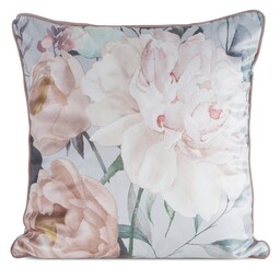 Eurofirany Poszewka dekoracyjna 45x45 Rosita 2 srebrna różowa