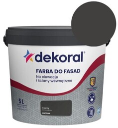 DEKORAL Farba akrylowa do fasad czarny 5L