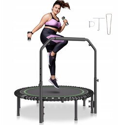 Trampolina mocna fitness z regulowanym uchwytem 129 cm