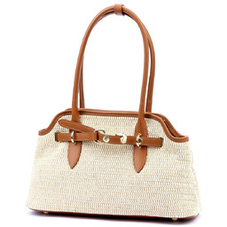 Vera Pelle damska listonoszka len skóra naturalna torebka