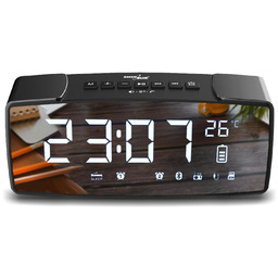 Radiobudzik GREENBLUE Bluetooth 4.2, FM, AUX-IN, 6W, czarny