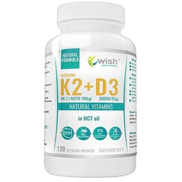 Wish Pharmaceutical Witamina K2 MK-7 100mcg + D3