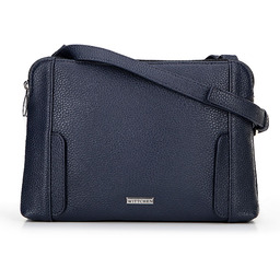 Damska torebka crossbody dwukomorowa granatowa