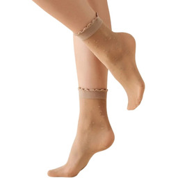 Gabriella Cienkie skarpetki Lovie w serduszka z falbanką