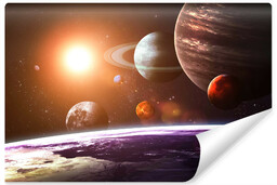 Muralo Fototapeta Planety Układu Słonecznego 3D 312x219cm