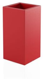 Kwadratowa donica Tower Pot 70 cm czerwona
