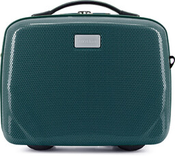 Kosmetyczka podróżna z polikarbonu jednokolorowa zielona