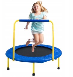 Trampolina domowa do ćwiczeń z poręczą dla dorosłych