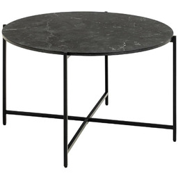 Stolik kawowy Lamoine okrągły 70 cm czarny marmur