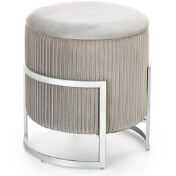 Elior Szara pikowana pufa na nóżkach Z4-M42