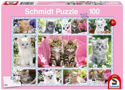 Schmidt, puzzle, Koty, 100 el.