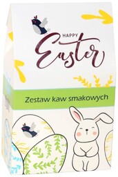 Happy Easter kawowa torebka - prezent na Wielkanoc,