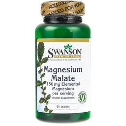 Suplement diety, Swanson, Magnesium Malate, 150 mg, 60