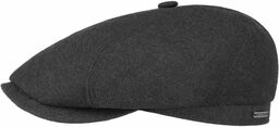 Brooklin Wool Cashmere Flat Cap by Stetson, antracytowy