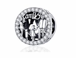 Rodowany srebrny charms do pandora szczęśliwa kochająca się