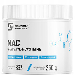 NAC 250g N-ACETYLO L-CYSTEINA Zdrowa WĄTROBA OCHRONA INSPORT