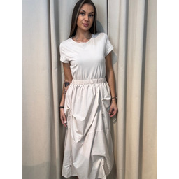 Pakamera Bawełniana sukienka Bianco