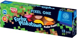 Farby plakatowe Pixel One 12 kolorów 20 ml