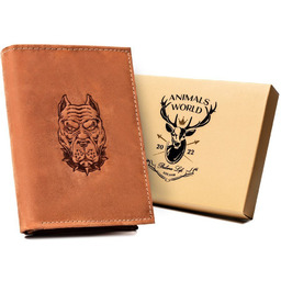 Duży, pionowy portfel męski ze skóry naturalnej Always