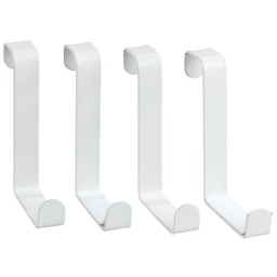 WENKO Wieszaki na drzwi, 4 sztuki, matowe