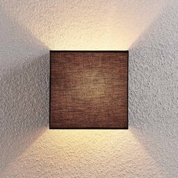 Lindby Lampa ścienna Adea, 25 cm, kwadratowa, czarna