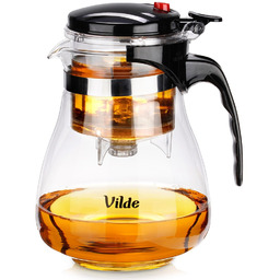 Dzbanek szklany z zaparzaczem spustowym do herbaty 1,65