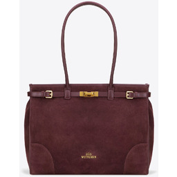 Damska shopperka ze skóry naturalnej o fakturze zamszu