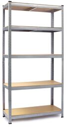Regał metalowy, magazynowy, Humberg HR-812, 90x40x180 cm, srebrny