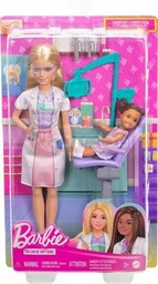 LALKA BARBIE DENTYSTKA Z PACJENTEM zestaw lalka Barbie