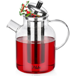 Dzbanek z zaparzaczem do herbaty szklany żaroodporny 1,5