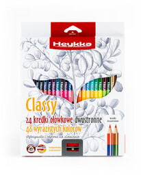 Kredki ołówkowe Classy dwustronne 24 sztuki