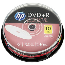 Płyty DVD+R DL Hewlett-Packard 8.5GB Cake 10szt. DRE00060WIP-3