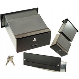 Skrzynka Na Listy Do Wmurowania Przelotowa Czarna