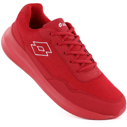 Buty sportowe sneakersy lekkie siatka czerwone Lotto CONNECT