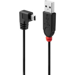 Lindy Kabel USB 2.0 typu A/mini-B kątowy, 1m