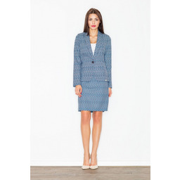 Prosta SPÓDNICA elegancka WYSOKI STAN wzór geometryczny M