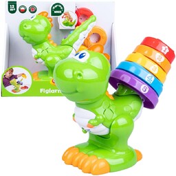 Dwujęzyczny interaktywny figlarny dinozaur światło/dźwięk