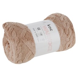 Design 91 Koc narzuta 200x220 Warkocz beżowy pled