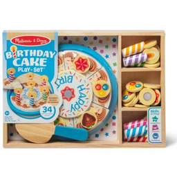 MELISSA&DOUG Drewniany tort urodzinowy do krojenia 34 elementy