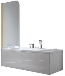Parawan wannowy stały złoty 80x140 PR01