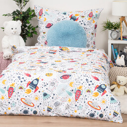 4Home Dziecięca pościel bawełniana Cosmic Adventure, 140 x