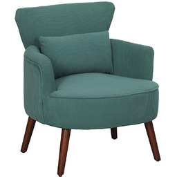 Fotel Homcom 69x69,5x78cm, zielony/brązowy