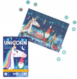 Puzzle kieszonkowe z grą obserwacyjną Londji - Jednorożec
