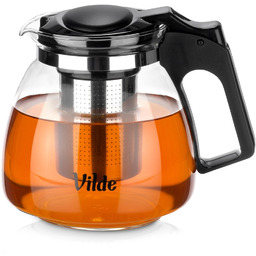 Dzbanek z zaparzaczem do herbaty szklany żaroodporny 1,15