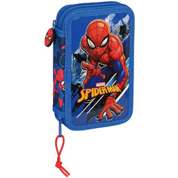 Piórnik Spiderman Wyposażenie Dwukomorowy 2 Komory Pisaki Kredki