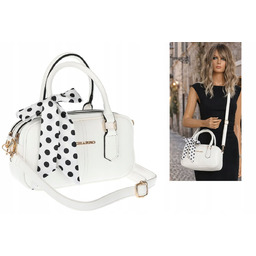 Torebka damska CHARRO pojemna Listonoszka kuferek CH662179 Biała