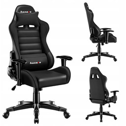 Fotel gamingowy kubełkowy Huzaro czarny do biurka obrotowy