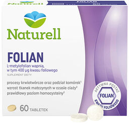 Naturell Folian, kwas foliowy 400 g, 60 tabletek